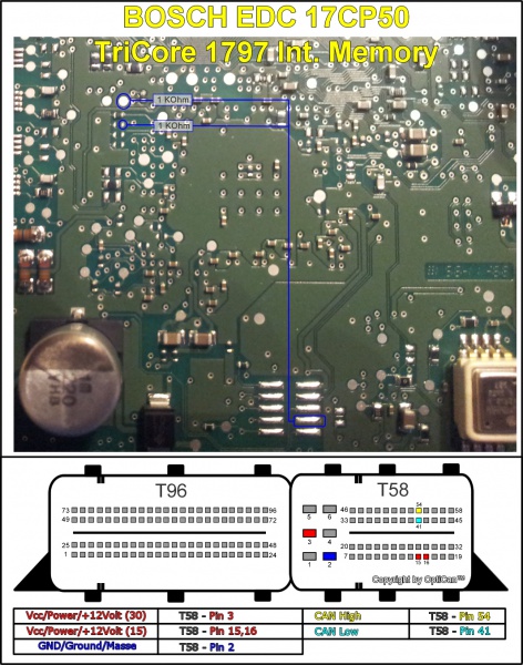 Bosch EDC 17CP50 pinout diagram 1